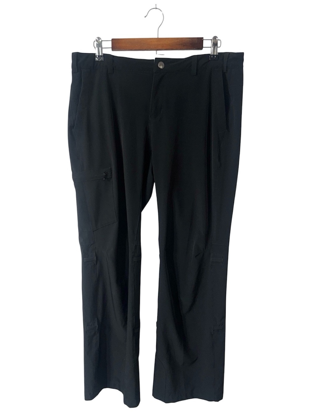 REI Black Lightweight Hiking Pants Cargo Pockets Size 12 Petite - Picture 1 of 5